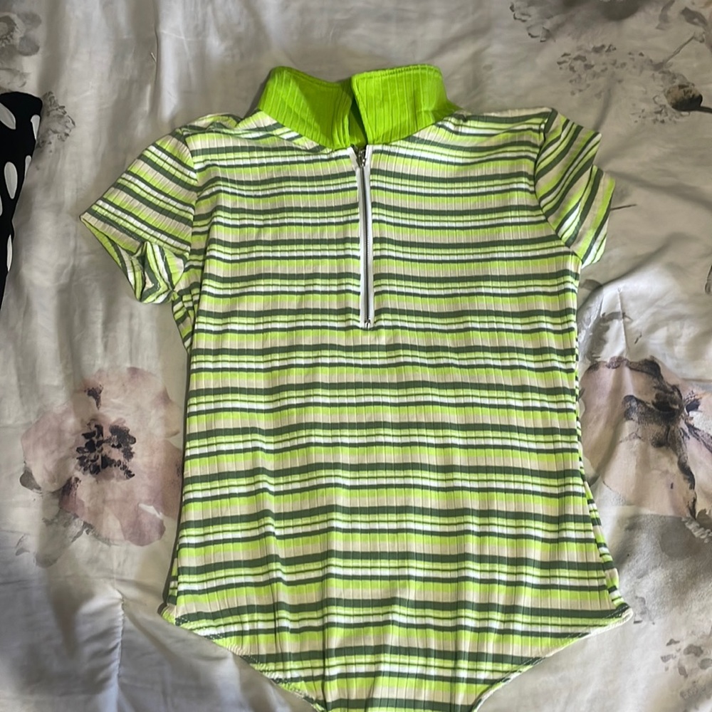 Strip body suit shirt